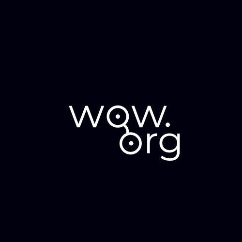Design with the title 'Wow company logo available for customisation and sale.'