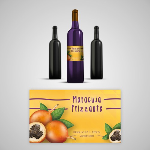 Fresh label with the title 'Etikett spritziger Perlwein'