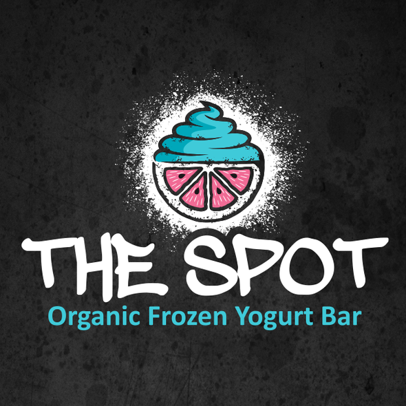 Frozen yogurt design with the title 'The Spot'