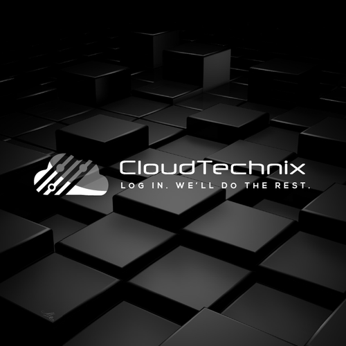 Quality logo with the title 'High tech cloud logo'