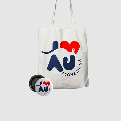 Tourism logo with the title 'Logo design for I LOVE AU'