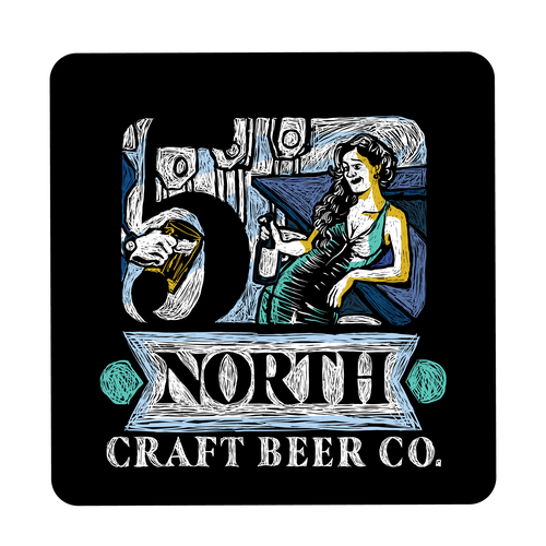 Linocut design with the title 'A New-Age Woodcut Illustrative Logo.'