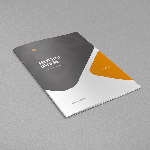 Font design with the title 'Brand Guide for a brand that makes device cases'