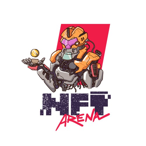 Cyberpunk logo with the title 'NFT Arena'