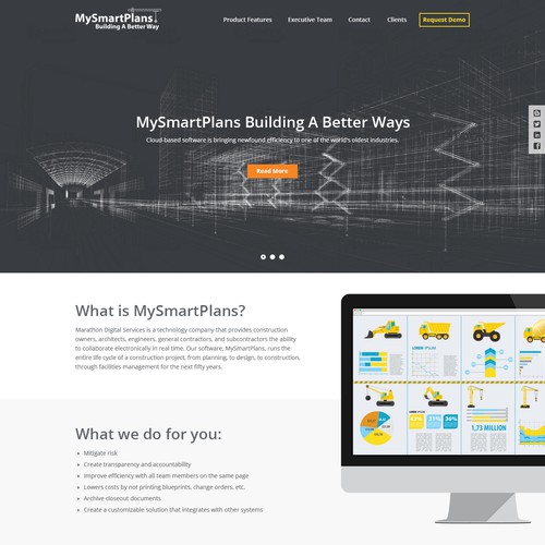 Plan design with the title 'MySmartPlans Website Design'