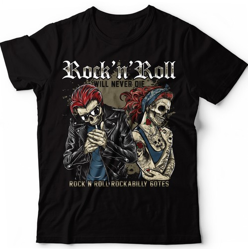 rock t shirt design