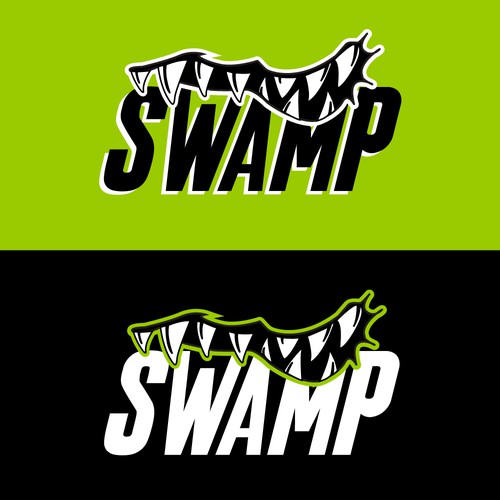 Alligator logo with the title 'Logo for a surfboard company.'