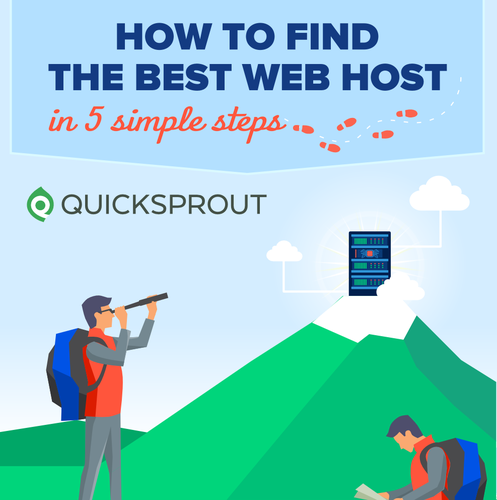 Inkscape design with the title 'How to find the best web host'