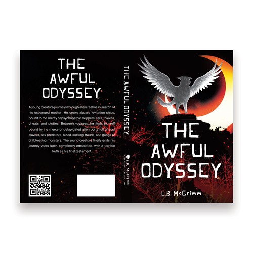 Creature design with the title 'The Awful Odyssey'