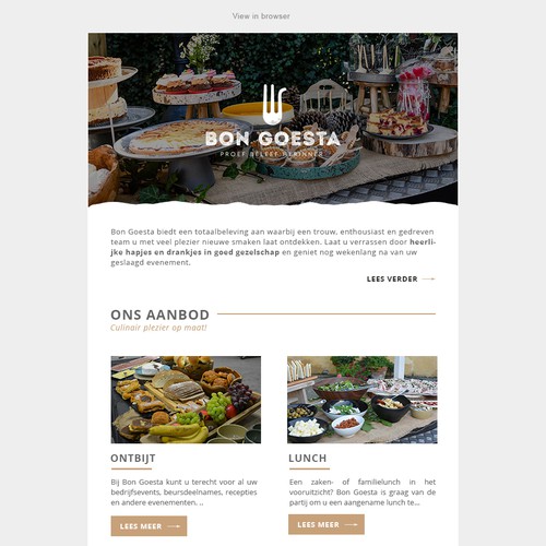 Mailchimp design with the title 'Responsive Mailchimp email template'