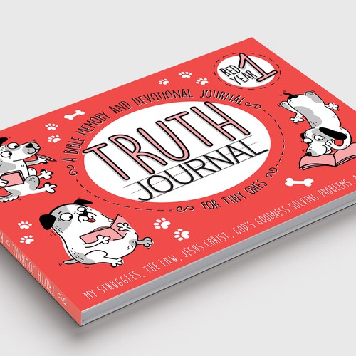 Book cover artwork with the title '"Truth trackers" journal cover'