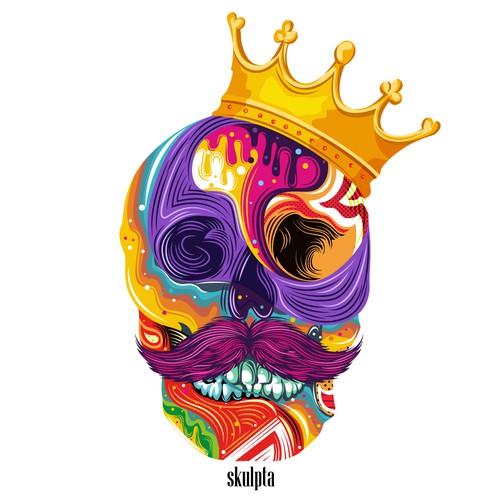 Skull design with the title 'pop art t - shirt '