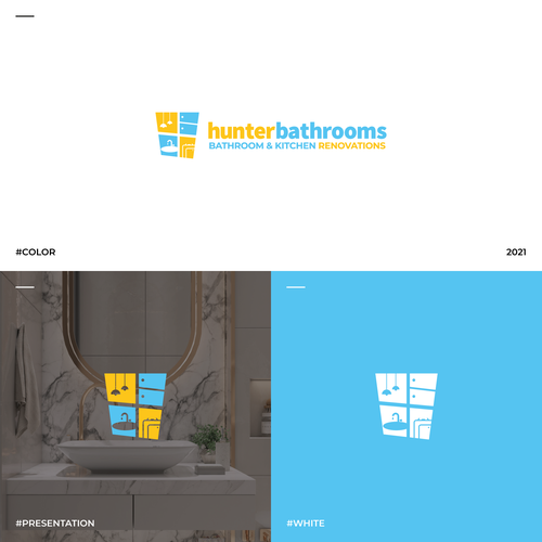Interior decoration logo with the title 'Logo concept for bathroom & kitchen renovation company'
