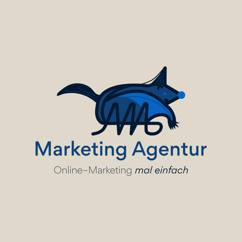 Easy to draw logo with the title 'Logo for Marketing Agentur'