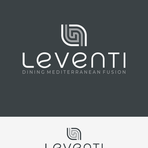 Mediterranean design with the title 'Leventi Logo concept Mediterranean modern Restaurant'