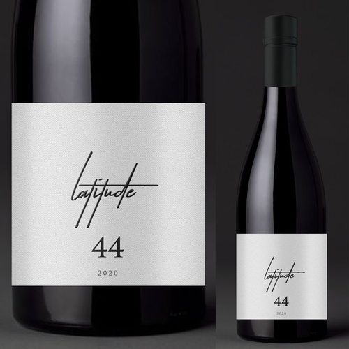 Minimalist label with the title 'Latitude 44'