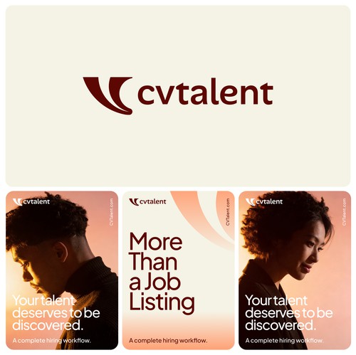 Design with the title 'Modern branding | brand identity for AI powered Talent Startup | WEB3 | AI | Fintech | SaaS | B2B'