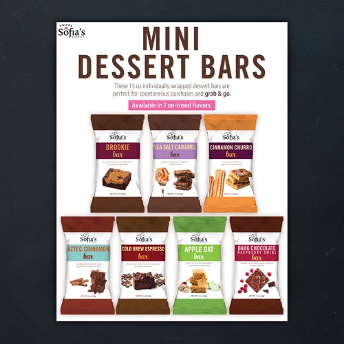 Dessert design with the title 'Packaging Design and Sell Sheet for Taste It Presents Inc., Love & Quiches Gourmet (NJ, USA)'