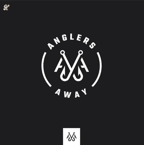 Double design with the title 'Anglers Away Logo Concept'