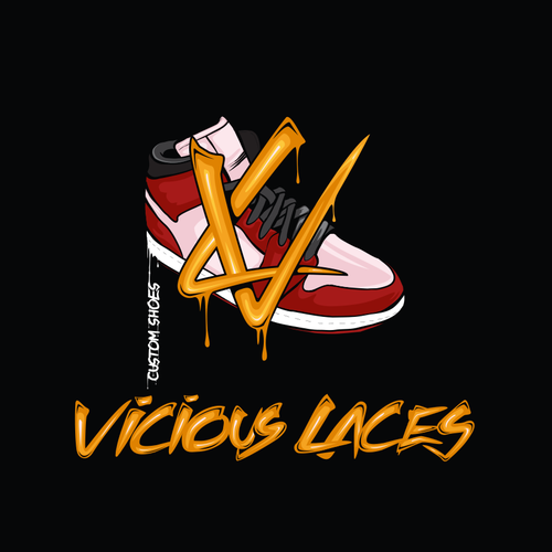 Graffiti design with the title 'vicious laces'