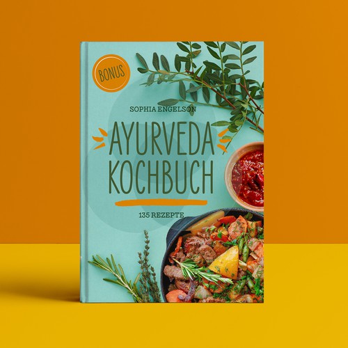 Ayurveda design with the title 'Book Cover'