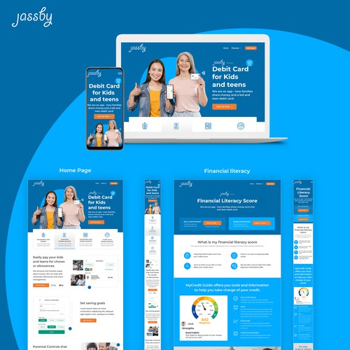 Mobile responsive design with the title 'High quality financial design'