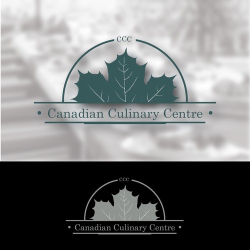 Maple leaf logo with the title 'Elegant logo design for a food startup'