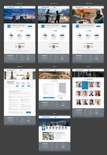 Environmental design with the title 'Corporate web design for Terrawest'