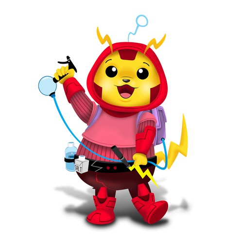 Freehand design with the title 'FirstWATER mascot'