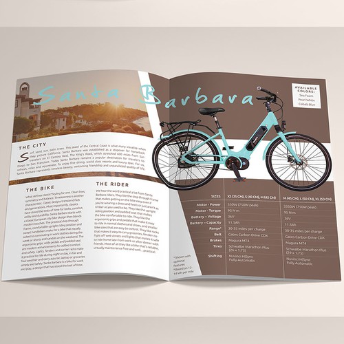 Editorial design with the title 'Brochure for Ebike'