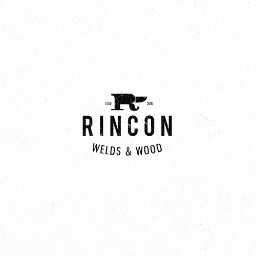 Anvil logo with the title 'Retro grunge logo concept for welded wood company'