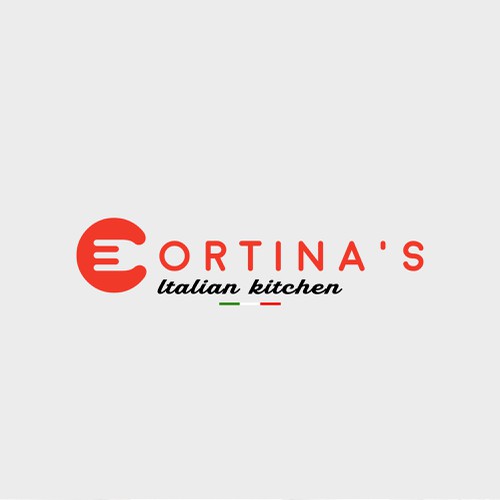 Italian cuisine logo with the title 'Cortina´s Italian Kitchen'