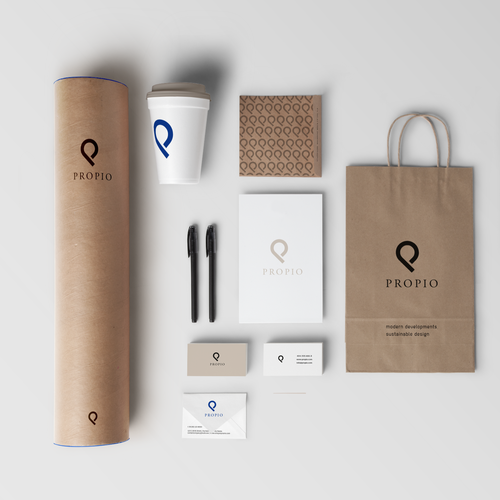 Sophisticated brand with the title 'Brand Identity for PROPIO'