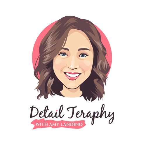 Caricature logo with the title 'Detail Teraphy'