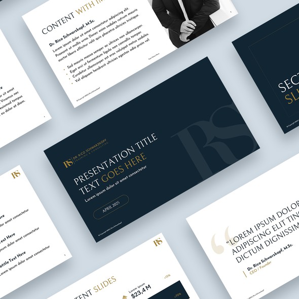 Presentation design with the title 'Premium B2B Sales Training'