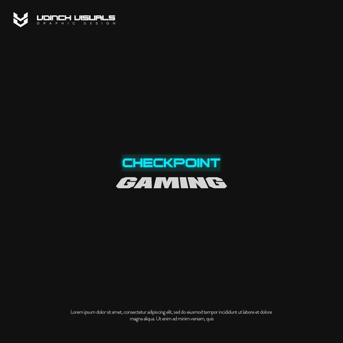 Gamer design with the title 'Logo concept for Checkpoint Gaming'