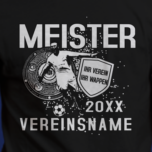 Football t-shirt with the title 'Aufstiegs- oder Meister- T-Shirts'
