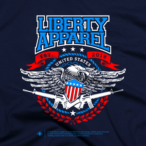 Liberty logo with the title 'Liberty Apparel'