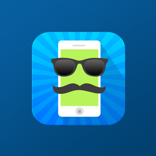 Call design with the title 'FUN iOS App Icon'