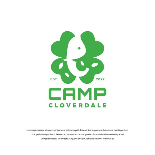 Shamrock logo with the title 'Camp Clover'