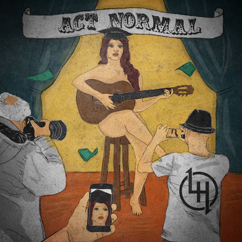Dollar design with the title 'cd cover art design for Low High's "Act Normal"'