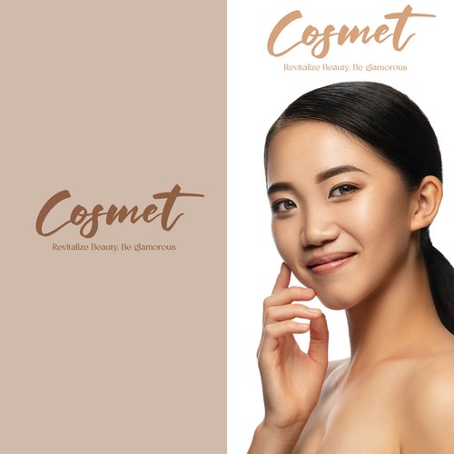 Glamorous design with the title 'Cosmet Logo'
