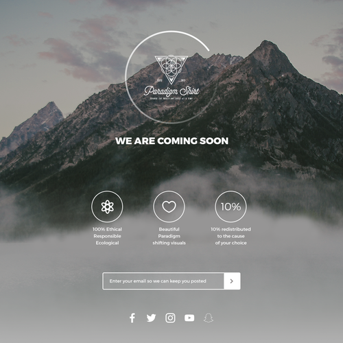 Coming soon design with the title 'Coming Soon Page'