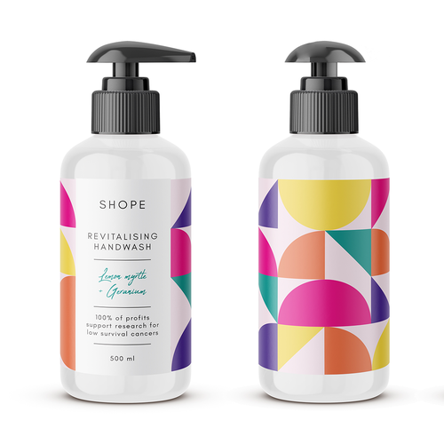 Geometric design with the title 'Label for Shope'