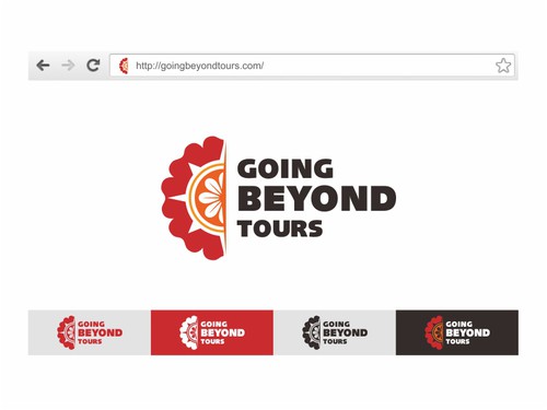 Tour logo with the title 'Going Beyond Tours'