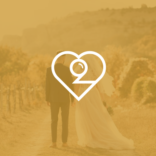 Photography brand with the title 'camera+2+heart'