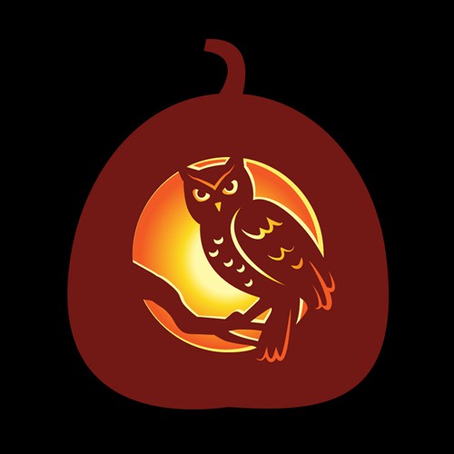 Spider design with the title 'Designs for  pumpkin carving stencils '