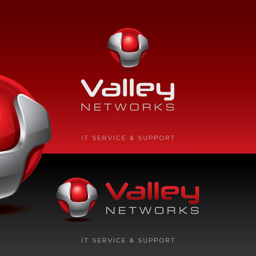 3D brand with the title 'Logo for Valley Network'