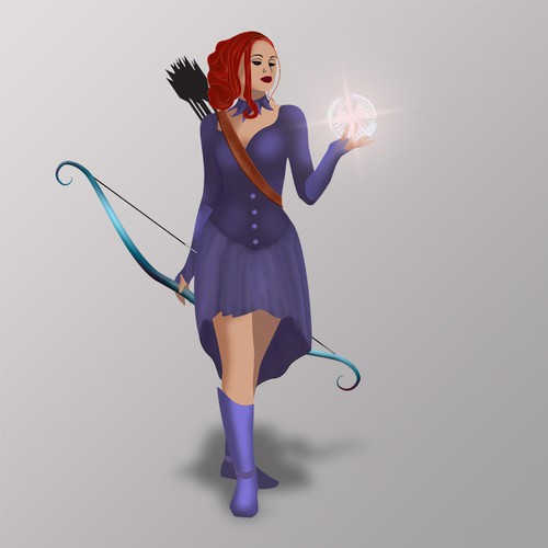Hunter design with the title 'dimensional sorceress character'