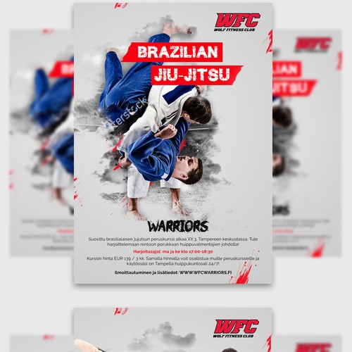 Jiu-jitsu design with the title 'Poster Design'